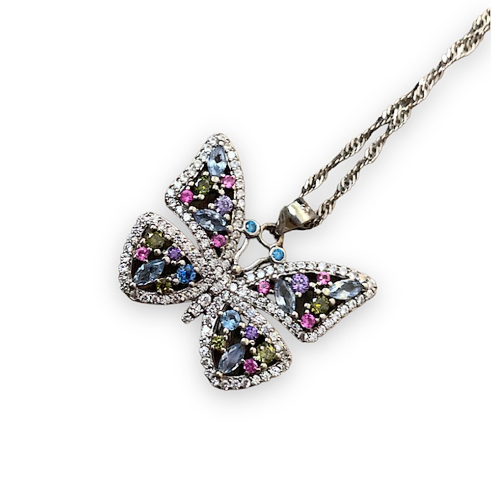 • Butterfly Gem Necklace •